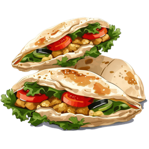 Chips and Salad in Pitta Bread